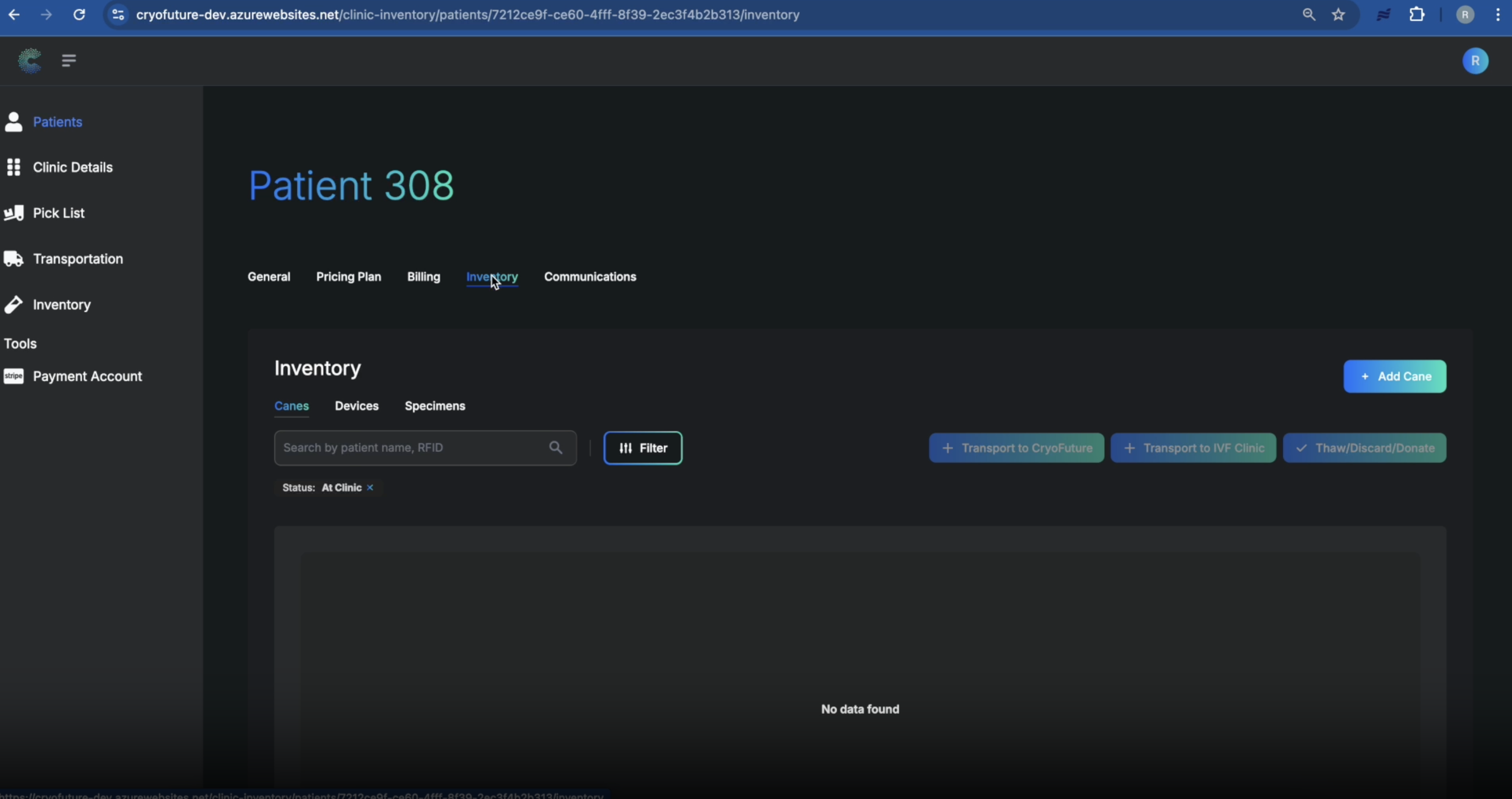 Inventory Filter Adjustment